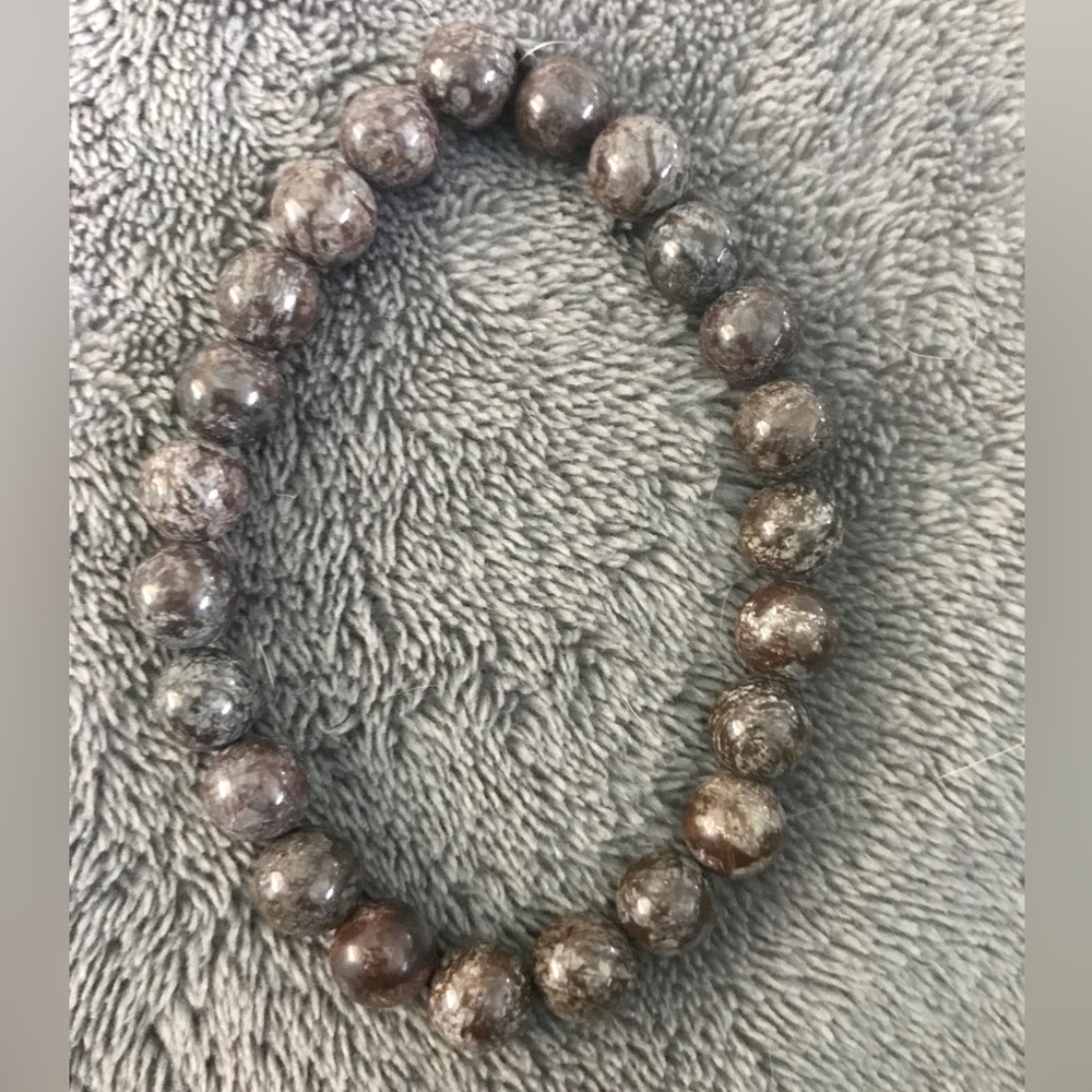 Red Snowflake Obsidian bracelet